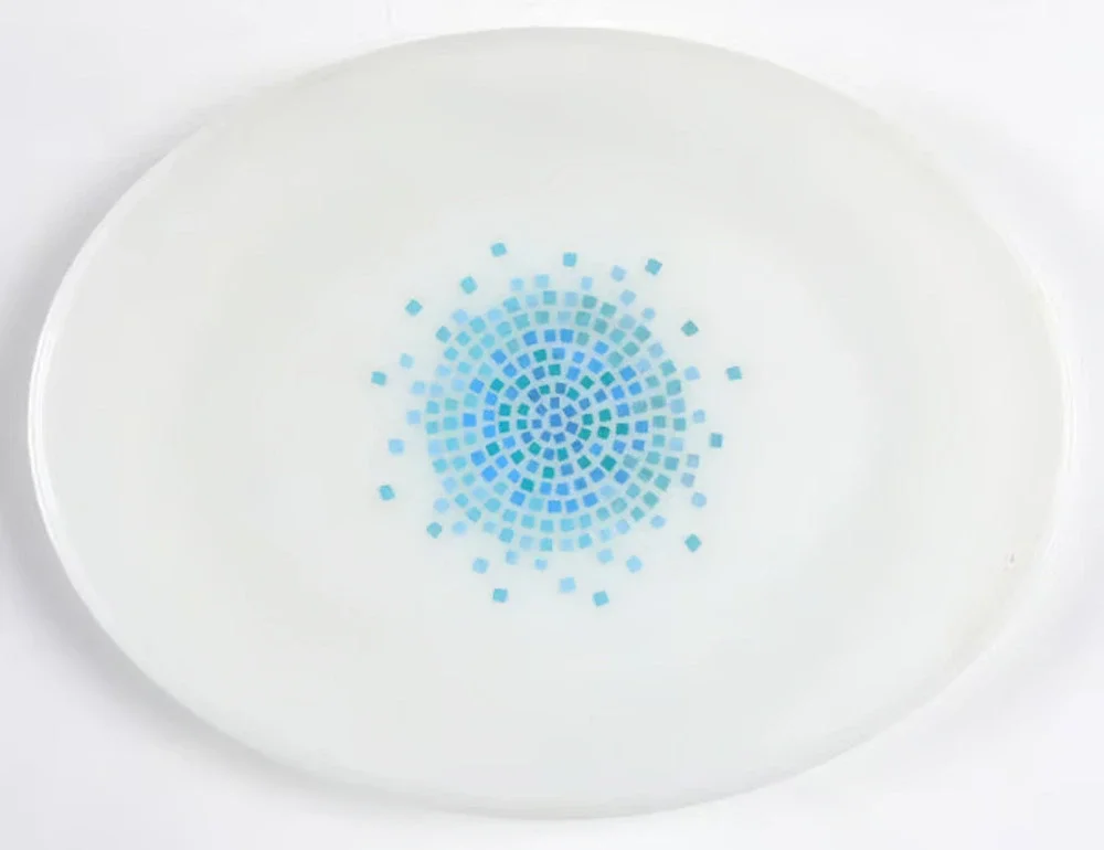 Anchor Hocking Fire King BLUE MOSAIC 12